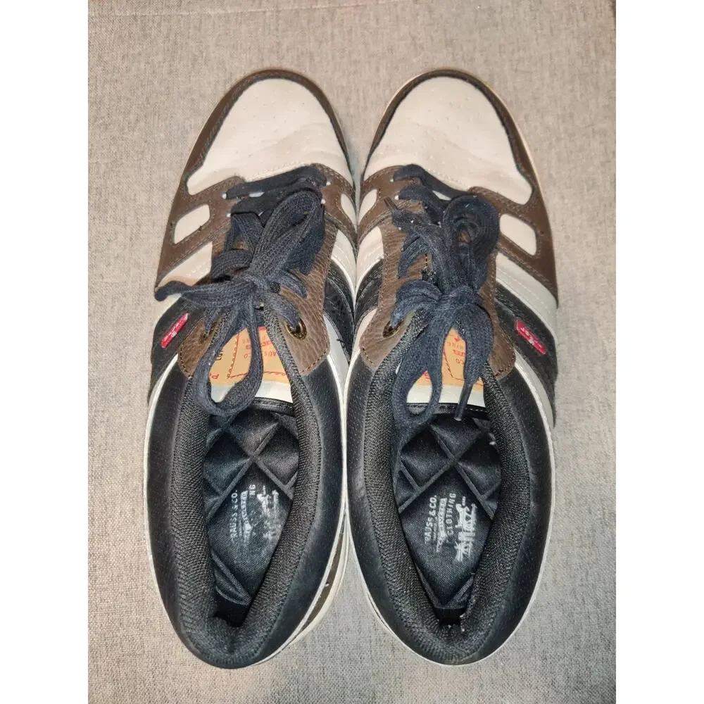 LEVI'S Men's 520 Low-Top BASKETBALL SNEAKERS COLOR BROWN/BONE SIZE 10